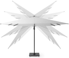 Platinum Challenger Zweefparasol T2 Premium Glow 3x3 m. - Faded Black met ingraafvoet en hoes