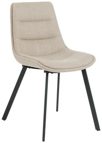 IDA Beige (stof Basel 24) - MODERNE GESTOFFEERDE STOEL VOOR WOONKAMER/EETKAMER LOFT