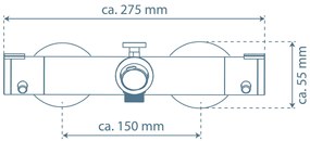 Schutte London thermostatische badkraan zwart mat