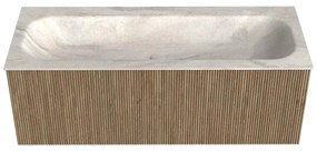 Mondiaz Kurve-dlux 120cm badmeubel dusk met 1 lade en wastafel big large midden zonder kraangat ostra