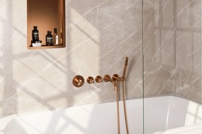 Brauer Copper Edition inbouw badkraan met uitloop en staafhanddouche koper geborsteld PVD