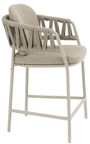 Taste by 4 Seasons Calma bar tuinset latte met Soho tafel BarsetTuinset   taupe weerbestendig