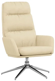 vidaXL Relaxstoel stof crèmekleurig