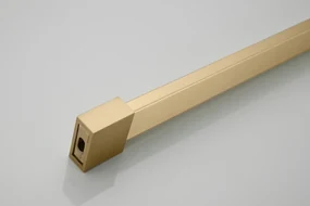 Saniclear Brass profielloze douchecabine 80x70cm met 70cm deur geborsteld messing