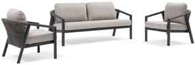 Stoel en Bank Loungeset 5 personen Aluminium Grijs  Lifestyle Garden Furniture Jada