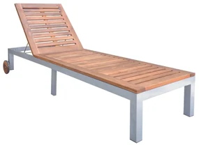 vidaXL Ligbed massief acaciahout