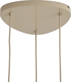 Retro hanglamp taupe met metalen kap 6-lichts - Macaron