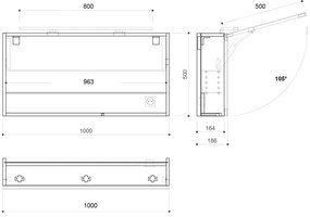 Sapho Cloe spiegelkast met LED verlichting 100cm