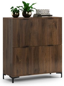 Kast LANA 02 Elegant walnoot - STAANDE 4-DEURS KAST