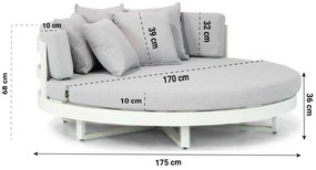 Santika Furniture Santika Lakeview Daybed Wit Aluminium Wit