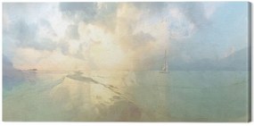 Print op canvas Malcolm Sanders - Between The Islands, (100 x 50 cm)