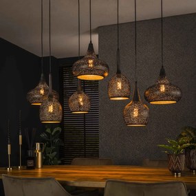 Speelse Hanglamp Zwart Metaal