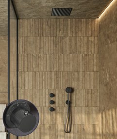 Saniclear Plus Curved inbouw regendouche met inbouw douchekop 30x30cm verouderd ijzer - gunmetal
