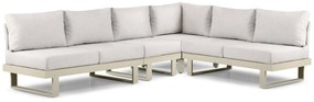Hoek loungeset 6 personen Aluminium Taupe Lifestyle Garden Furniture Lorenzo