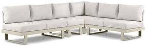 Hoek loungeset 6 personen Aluminium Taupe Lifestyle Garden Furniture Lorenzo