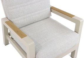 Verstelbare Tuinstoel Aluminium/Polywood (teakfinish) Taupe-naturel-bruin Lifestyle Garden Furniture Evora