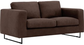 Goossens Excellent Bank Jovani bruin, leer, 2-zits, urban industrieel
