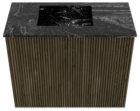 Mondiaz Joya DLux 50cm toiletmeubel shadow met wastafel faye links 1 kraangat lava