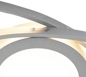 Design plafonnière staal incl. LED 3-staps dimbaar - Axy Design ovaal Binnenverlichting Lamp