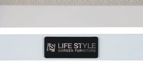 Tuinset 8 personen 300 cm Aluminium/textileen Wit Lifestyle Garden Furniture Fiora/Los