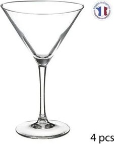 Secret de Gourmet set Cocktailglazen/martiniglazen - 4x stuks - 210 ml