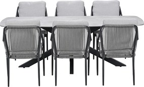 Garden Impressions Stevie tuinset 7-delig - Fiore tuintafel 220x100 cm