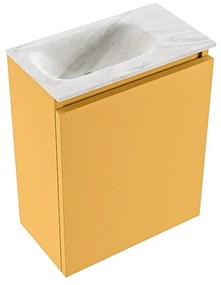 Mondiaz Ture DLux toiletmeubel 40cm ocher met wastafel ostra links zonder kraangat