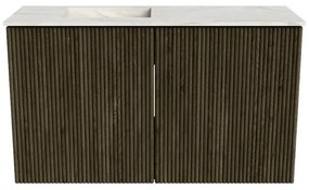 Mondiaz Joya DLux 70cm toiletmeubel shadow met wastafel faye links 1 kraangat ostra