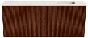 Mondiaz Joya DLux 100cm toiletmeubel ruby met wastafel faye rechts zonder kraangat meli