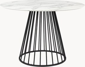 Ronde eettafel Floris met marmerlook blad, Ø 110 cm