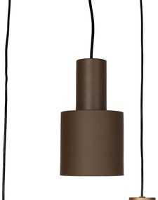 Eettafel / Eetkamer Hanglamp brons met taupe en beige 6-lichts - Ans Modern E27 Binnenverlichting Lamp