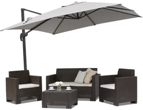 Tuinparasol Siena 2,5x2,5m antraciet Garden Point
