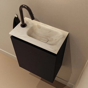 Mondiaz Ture DLux toiletmeubel 40cm urban met wastafel ostra rechts met kraangat