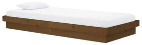 vidaXL Bedframe massief hout honingbruin 90x200 cm