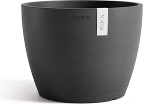 Ecopots bloempot Stockholm 24 - Rond - Dark Grey - Diameter 23,3 x H17,7 cm