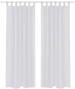 vidaXL Gordijn Wit 140x175 cm (2 stuks)