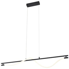 Moderne hanglamp zwart incl. LED 3-staps dimbaar - Twirl
