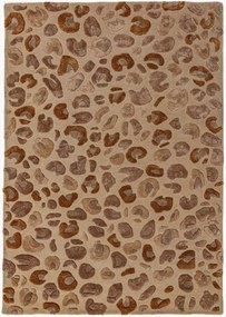 Handgetuft hoog-laag viscose vloerkleed Leopard Print