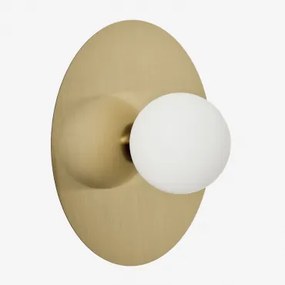 Anine Wandlamp Van Ijzer En Glas Ø30 Cm & Goud - Sklum