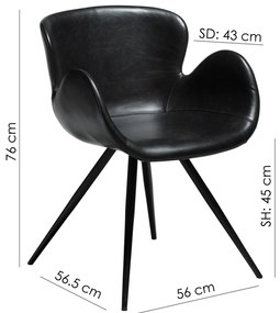 Dan-Form Gaia Design Stoel Groen Kunstleer Met Armleuning