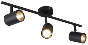 Moderne Spot / Opbouwspot / Plafondspot zwart kantelbaar 3-lichts - Jeana Modern GU10 Binnenverlichting Lamp