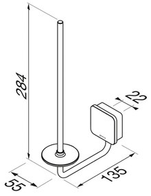 Geesa Topaz reserverolhouder zwart