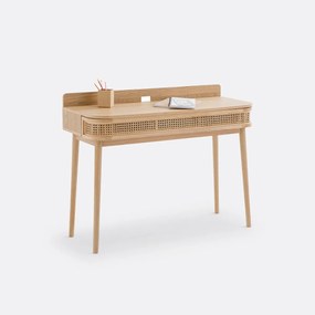 Bureau, 1 lade, rotan riet, Laora