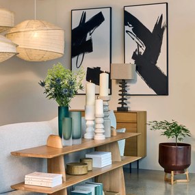 Eikenhouten standaard voor Florian-plantenbak, H23 en H33 cm, GRAYSON