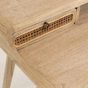 Kave Home Nalu Houten Bureau Met Webbing - 110 X 60cm.