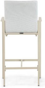 Barstoel Aluminium/textileen Taupe-naturel-bruin Lifestyle Garden Furniture Rome