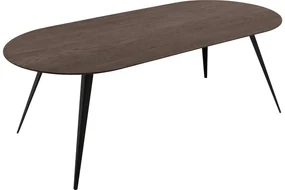 Goossens Excellent Eettafel Floyd, Semi rond 220 x 100 cm