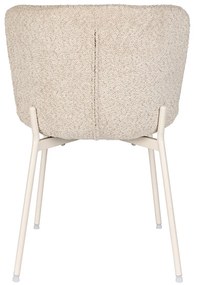 Moderne Kuipstoel Beige Zachte Stof