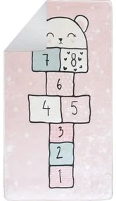 Kleden Roze Mani Textile  Hopscotch vloerkleed voor kinderen