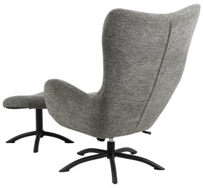 Verstelbare Fauteuil Met Voetenbankje Grijs